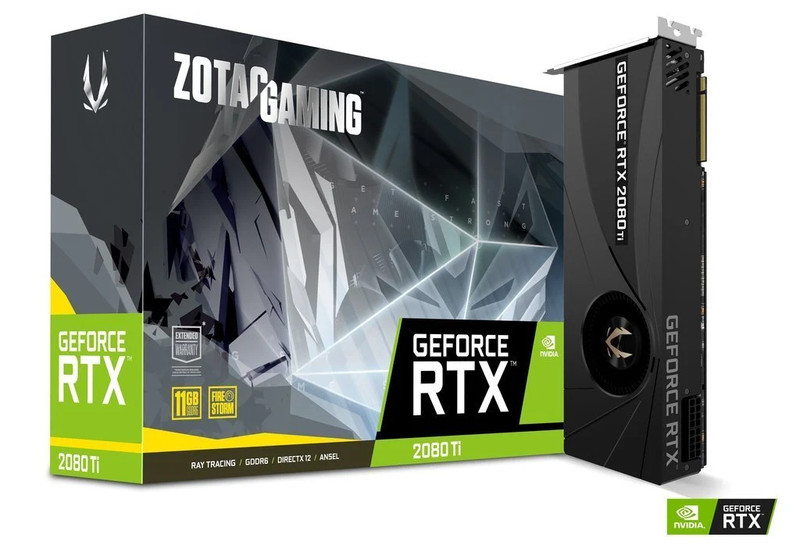 Zotac Gaming Geforce RTX 2080 Ti - Blower - 11GB GDDR6 PCI-E Gen 4x4 - Graphics Card - كرت الشاشة